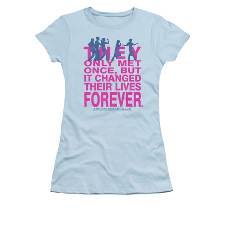 The Breakfast Club Shirt Juniors Forever Light Blue Tee T-Shirt