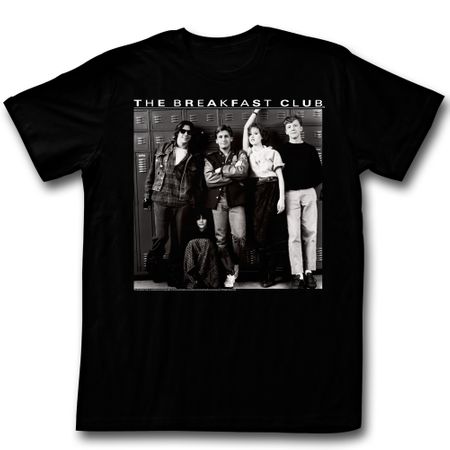 The Breakfast Club Shirt Locker Pose Black T-Shirt