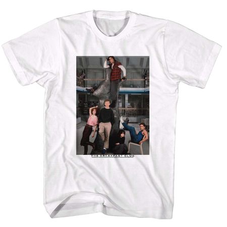 The Breakfast Club Shirt Lounging White T-Shirt
