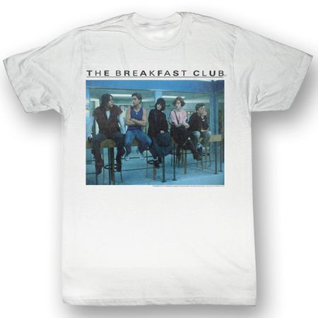 The Breakfast Club Shirt Posted Up Adult White Tee T-Shirt