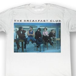 The Breakfast Club Shirt Posted Up Adult White Tee T-Shirt