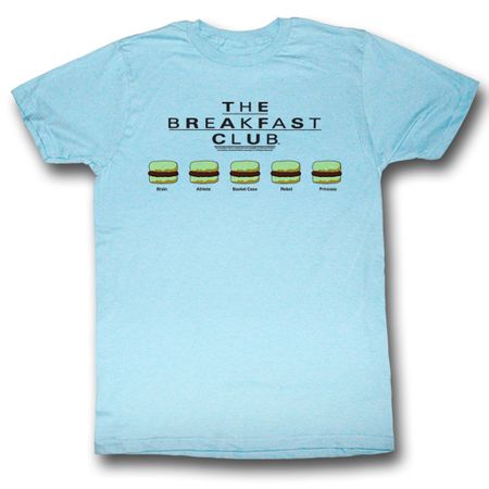The Breakfast Club Shirt Sammiches Adult Light Blue Tee T-Shirt