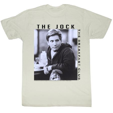 The Breakfast Club Shirt The Jock Adult Dirty White Tee T-Shirt