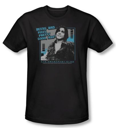 The Breakfast Club Slim Fit T-shirt Movie Bad Adult Black Shirt