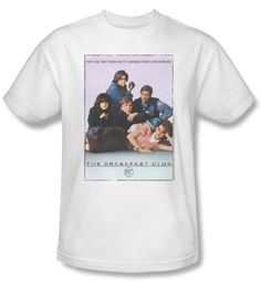 The Breakfast Club T-shirt Movie BC Poster Adult White Tee Shirt