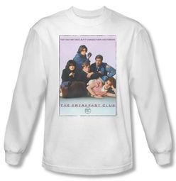 The Breakfast Club T-shirt Movie BC Poster White Long Sleeve Tee Shirt