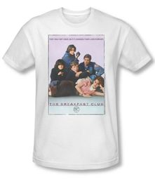 The Breakfast Club T-shirt Movie BC Poster White Slim Fit Tee Shirt
