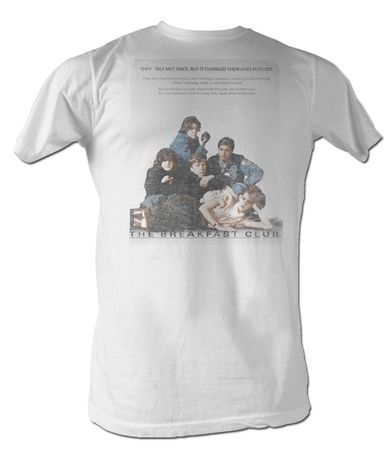 The Breakfast Club T-Shirt Movie BFC Poster Adult White Tee Shirt