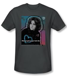 The Breakfast Club T-shirt Movie Heart Dies Charcoal Slim Fit Shirt
