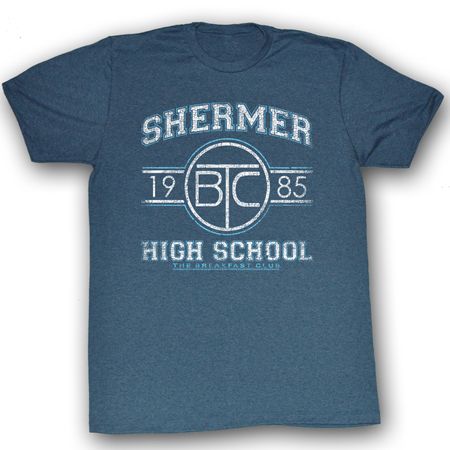 The Breakfast Club T-Shirt Movie Shermer HS Adult Blue Heather Shirt
