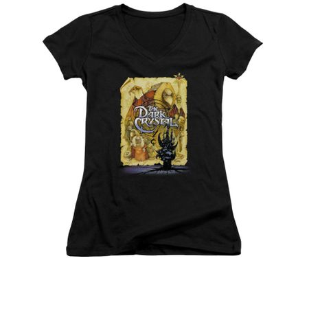 The Dark Crystal Shirt Juniors V Neck Poster Black Tee T-Shirt