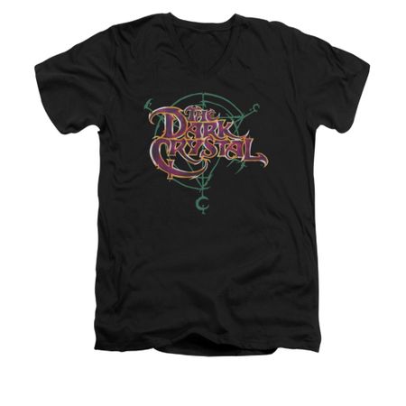 The Dark Crystal Shirt Symbol Logo Slim Fit V Neck Black Tee T-Shirt