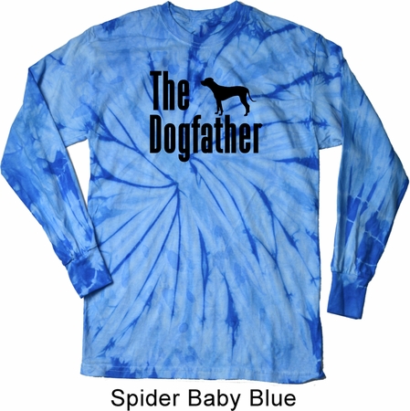 The Dog Father Black Print Long Sleeve Tie Dye Shirt