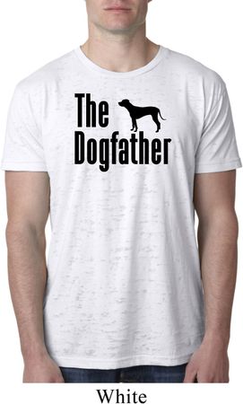 The Dog Father Black Print Mens Burnout Shirt