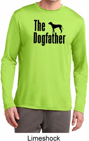 The Dog Father Black Print Mens Moisture Wicking Long Sleeve Shirt
