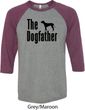 The Dog Father Black Print Mens Raglan Shirt