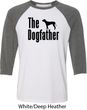 The Dog Father Black Print Mens Raglan Shirt