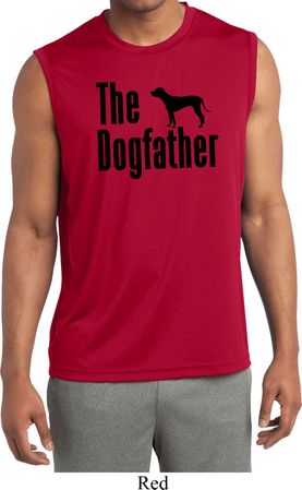 The Dog Father Black Print Mens Sleeveless Moisture Wicking Shirt
