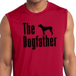 The Dog Father Black Print Mens Sleeveless Moisture Wicking Shirt The Dog Father Black Print Mens Sleeveless Moisture Wicking Shirt