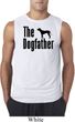 The Dog Father Black Print Mens Sleeveless Shirt