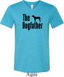 The Dog Father Black Print Mens Tri Blend V-neck Shirt
