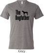 The Dog Father Black Print Mens Tri Blend V-neck Shirt