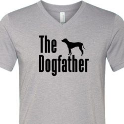 The Dog Father Black Print Mens Tri Blend V-neck Shirt The Dog Father Black Print Mens Tri Blend V-neck Shirt
