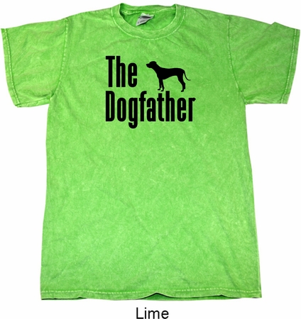 The Dog Father Black Print Mineral Tie Dye Shirt