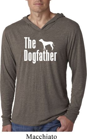 The Dog Father White Print Lightweight Hoodie Shirt