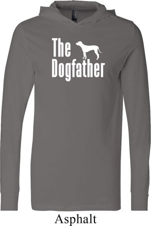 The Dog Father White Print Lightweight Hoodie Tee