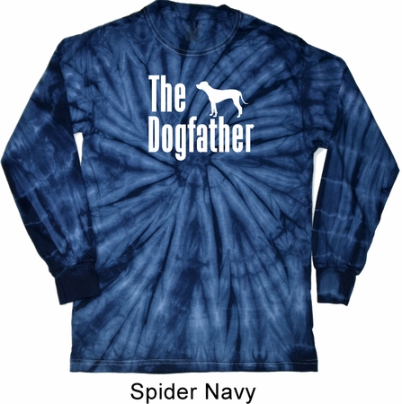 The Dog Father White Print Long Sleeve Tie Dye Shirt