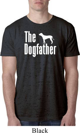The Dog Father White Print Mens Burnout Shirt