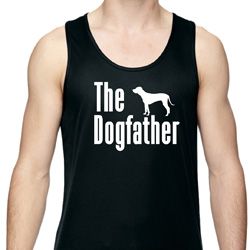 The Dog Father White Print Mens Moisture Wicking Tanktop The Dog Father White Print Mens Moisture Wicking Tanktop