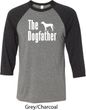 The Dog Father White Print Mens Raglan Shirt