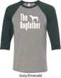 The Dog Father White Print Mens Raglan Shirt