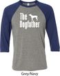 The Dog Father White Print Mens Raglan Shirt