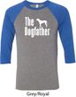 The Dog Father White Print Mens Raglan Shirt