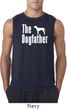 The Dog Father White Print Mens Sleeveless Shirt