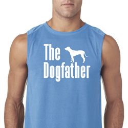 The Dog Father White Print Mens Sleeveless Shirt The Dog Father White Print Mens Sleeveless Shirt