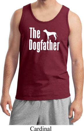 The Dog Father White Print Mens Tank Top