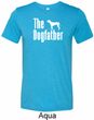 The Dog Father White Print Mens Tri Blend Crewneck Shirt