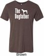 The Dog Father White Print Mens Tri Blend Crewneck Shirt