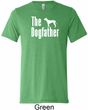 The Dog Father White Print Mens Tri Blend Crewneck Shirt