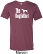 The Dog Father White Print Mens Tri Blend Crewneck Shirt