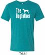 The Dog Father White Print Mens Tri Blend Crewneck Shirt
