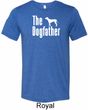 The Dog Father White Print Mens Tri Blend Crewneck Shirt