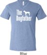 The Dog Father White Print Mens Tri Blend V-neck Shirt