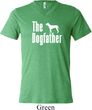 The Dog Father White Print Mens Tri Blend V-neck Shirt