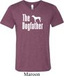 The Dog Father White Print Mens Tri Blend V-neck Shirt
