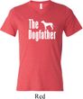 The Dog Father White Print Mens Tri Blend V-neck Shirt